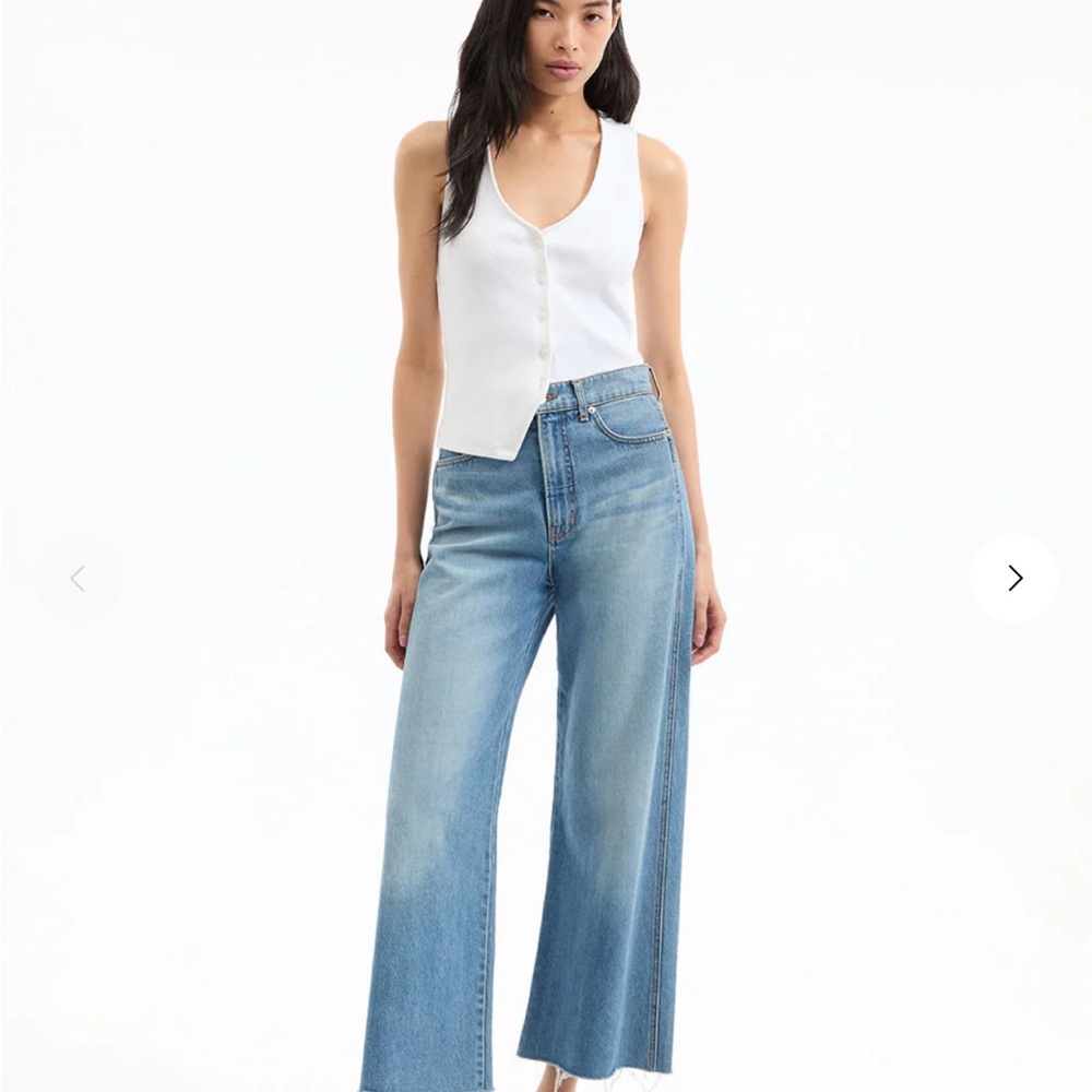 Veronica Beard Denim high rise Taylor wide leg crop - size 25